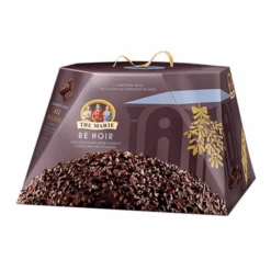 Tre Marie Re Noir Panettone With Extra Dark Chocolate And Cacao, 2 Lbs