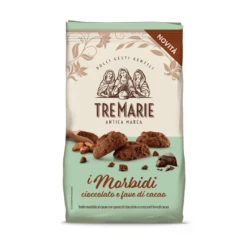 [Best Before: 07/31/24] Tre Marie Soft Chocolate Cookies With Cocoa Nibs, 10.5 Oz