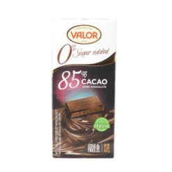 Valor 85% Dark Chocolate Sugar Free Bar, 3.5 Oz