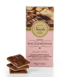 Venchi BacioDiDama Milk Chocolate Gianduia Chocolate Bar, 3.52 Oz