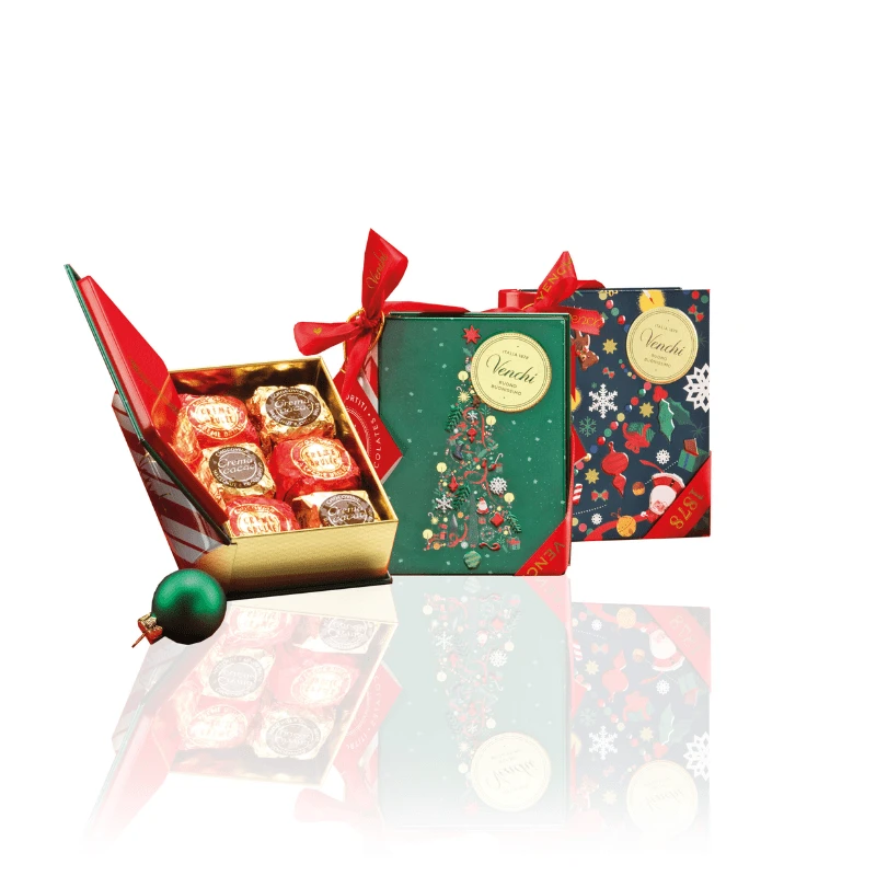 Venchi Christmas Bannecher Mini Book Tin, 4.16 Oz - Image 4