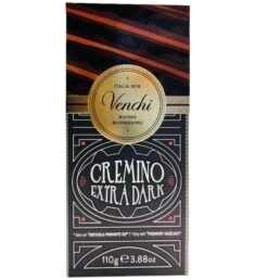 Venchi Cremino 1878 Extra Dark Chocolate Bar, 3.88 Oz