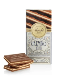 Venchi Cremino 1878 Milk Chocolate Bar, 3.88 Oz