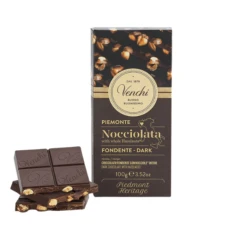 Venchi Dark Chocolate And Hazelnut Bar, 3.52 Oz