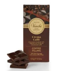Venchi Dark Chocolate With Coffee Filling Chocolate Bar, 3.5 Oz